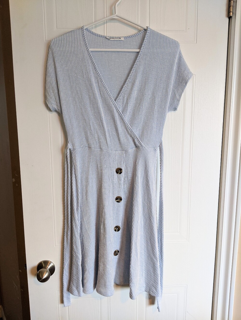 Caution To The Wind Simple Summer Dress Blue Stripe Size XS